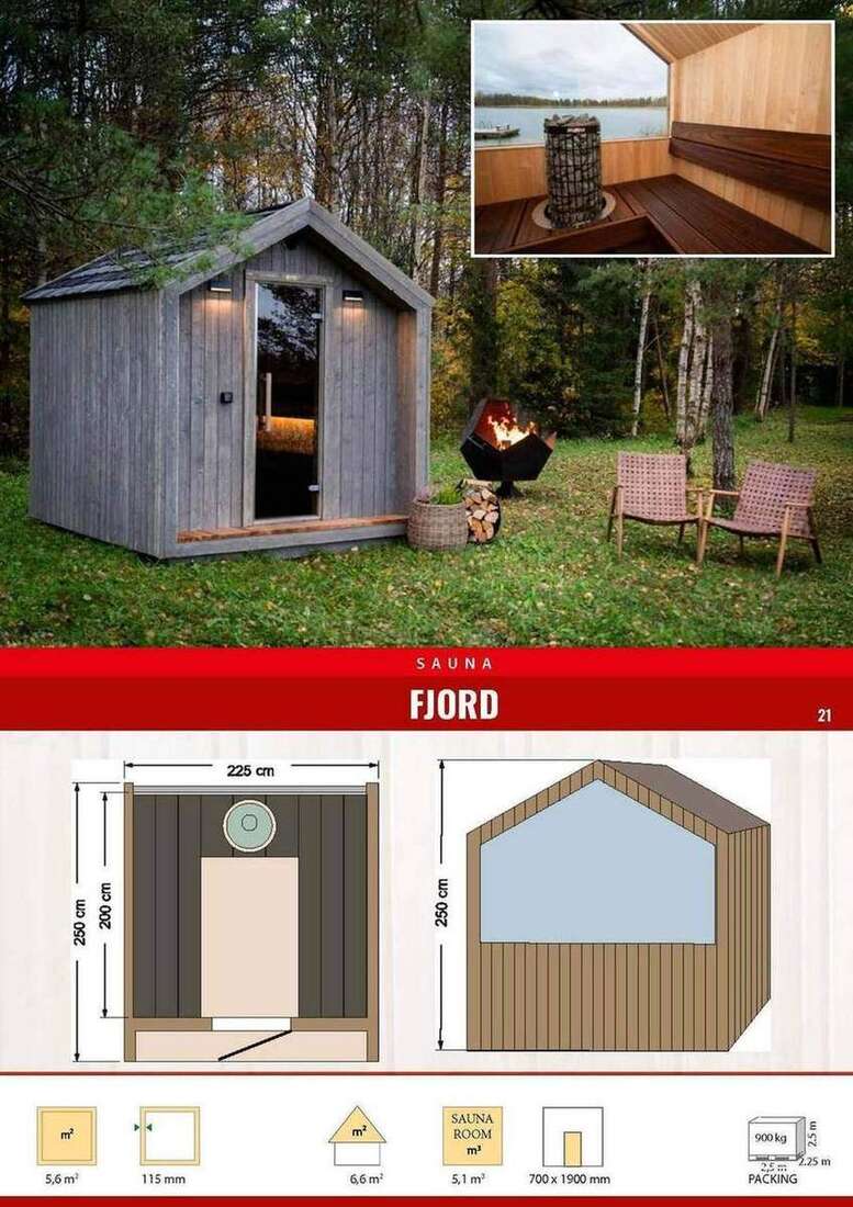 Isolierte Sauna Fjord