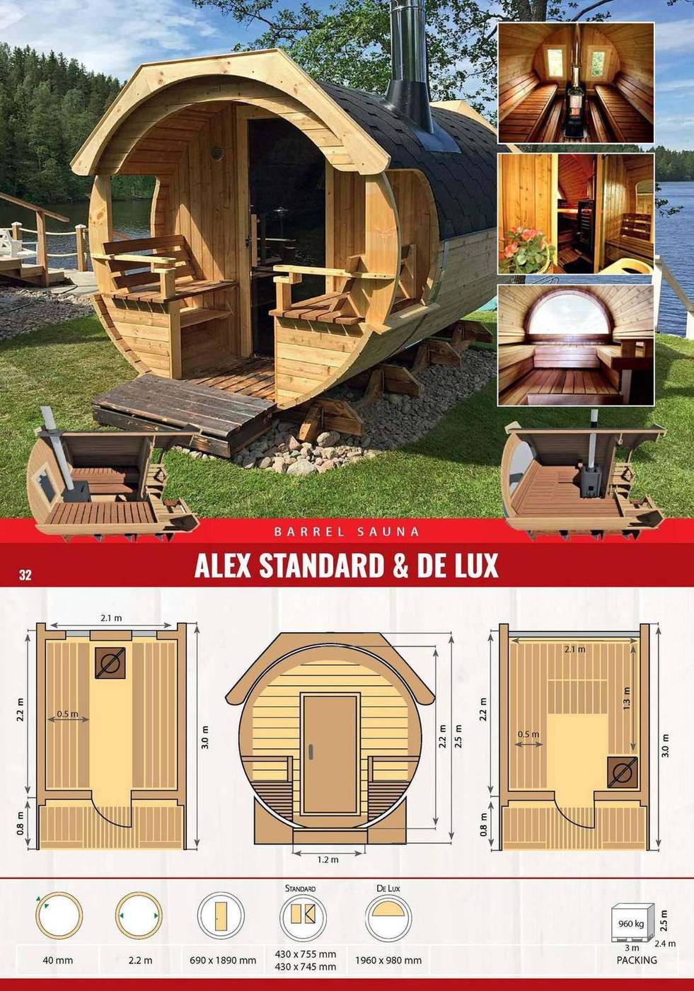 Saunafass Alex Standard