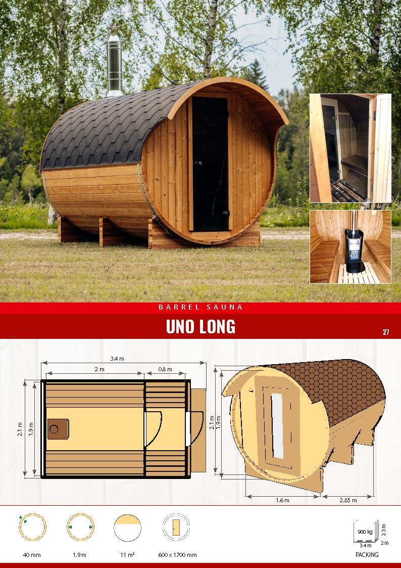 Saunafass Uno Long